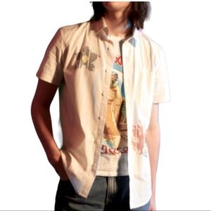 Our Universe Stranger Things Scantron Woven Button Up Size XXL